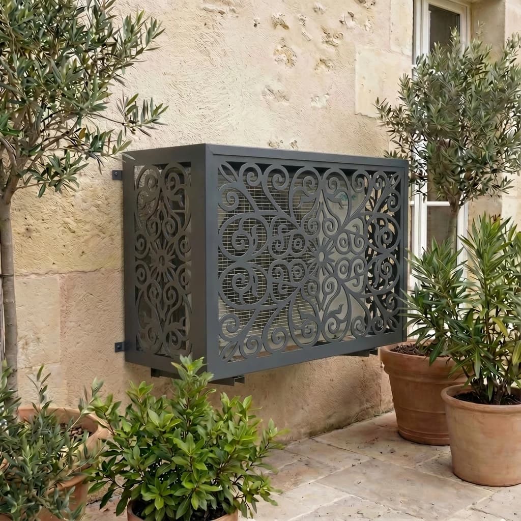 Cache clim Arabesque Enchantée gris anthracite