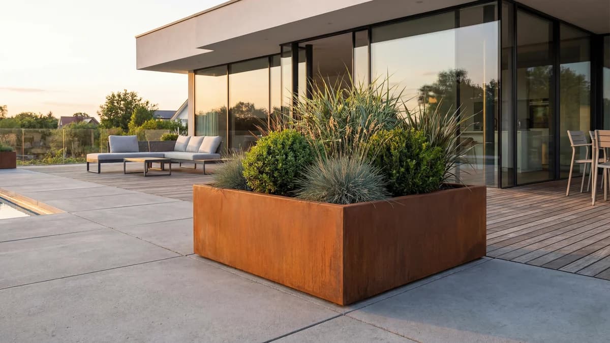 Bacs acier corten : guide fabricant 2026 pour jardin design