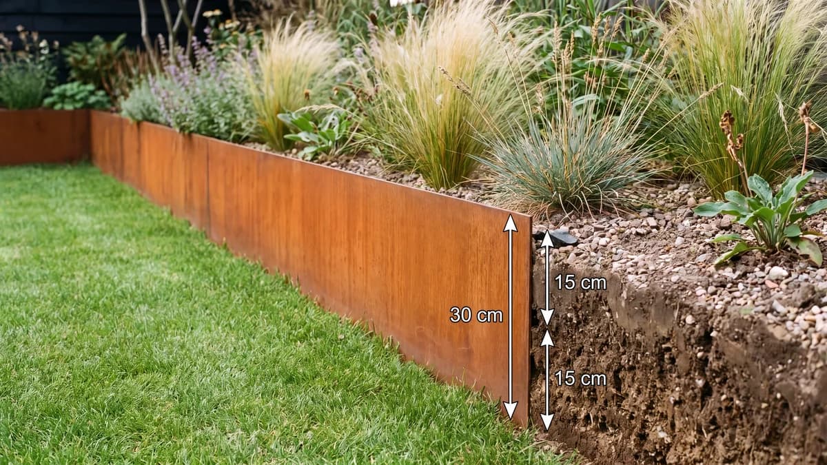 Bordure hauteur 30 cm : choix, calcul et pose au jardin