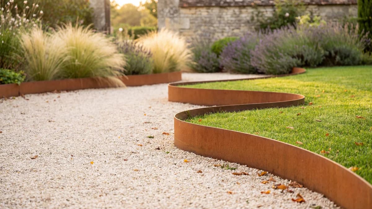 Bordure métal flexible jardin : guide technique 2026