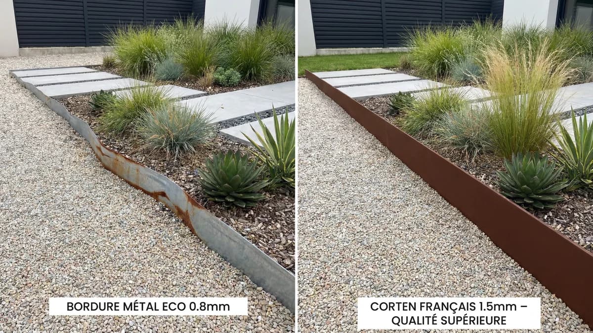 Bordure métal jardin Leroy Merlin vs fabricant français 2026