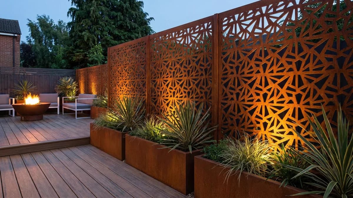 Brise-vue métal design jardin : guide fabricant 2026