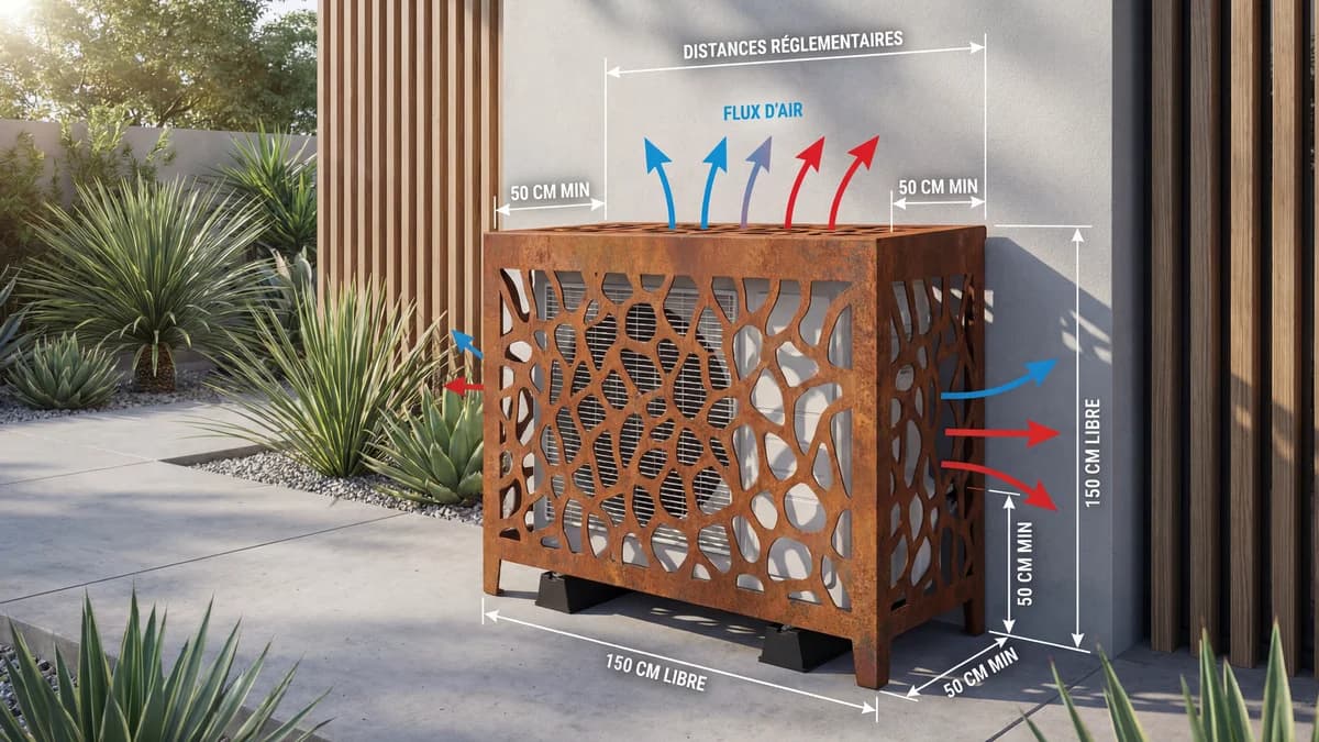 Cache clim sans perte de rendement : guide fabricant 2026