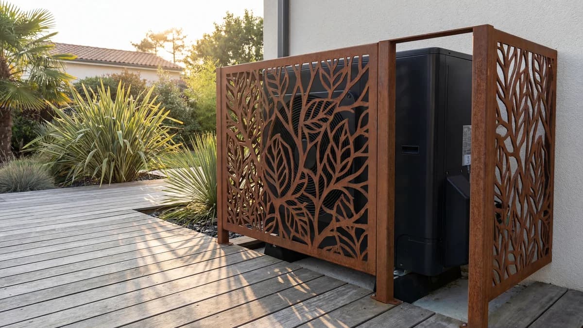 Cacher groupe extérieur clim moche : 14 solutions design 2026