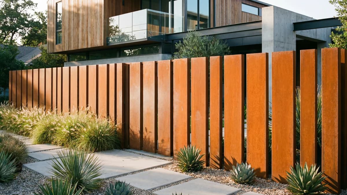 Clôture acier corten : guide fabricant 2026 (prix, pose, durée)