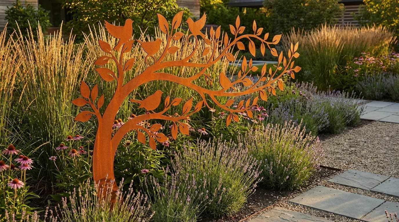 Décoration jardin métal : 10 idées tendance pour votre extérieur