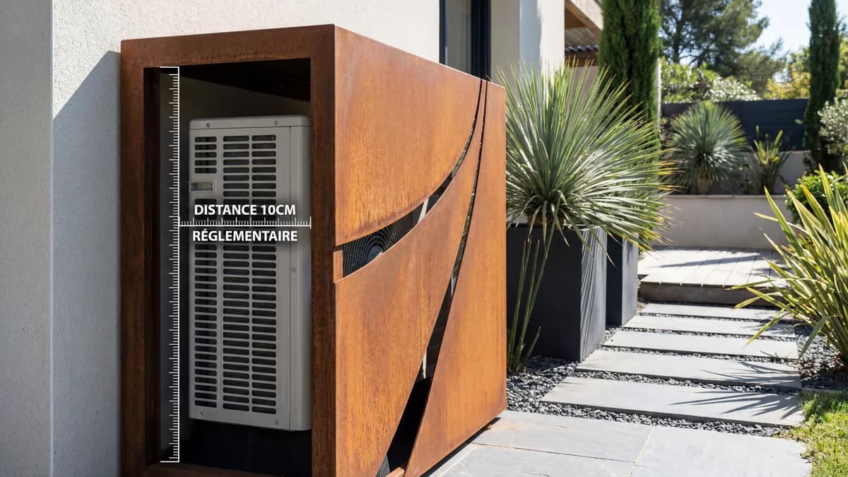 Distance cache climatisation : règles et normes 2026