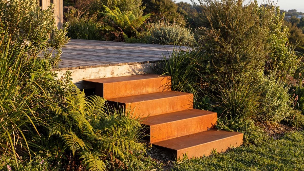 Escalier extérieur pente jardin : guide fabricant 2026