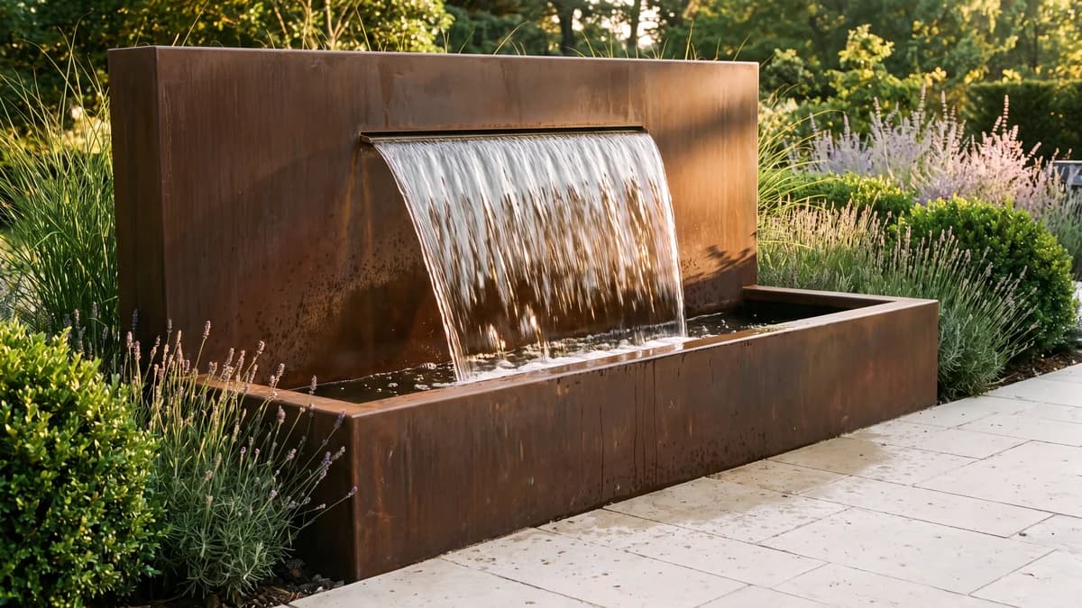 Fontaine acier corten : guide technique et installation