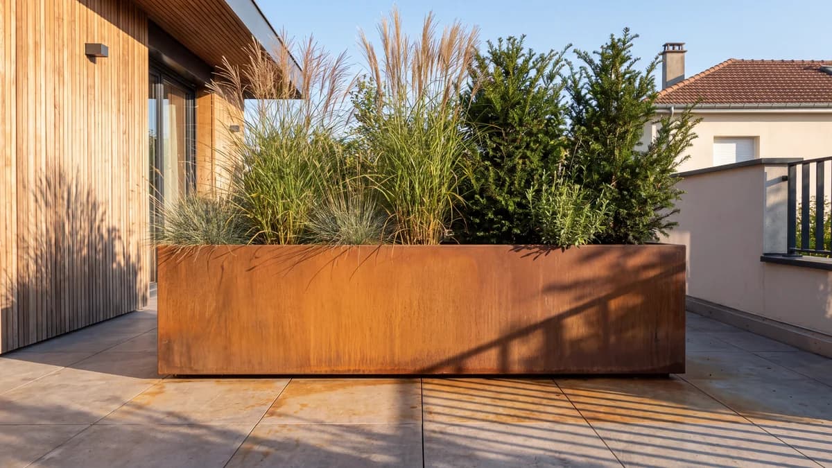 Grand bac à plantes extérieur : dimensions et installation