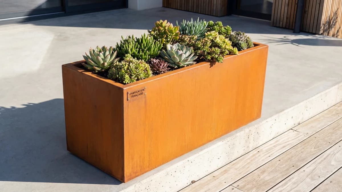 Jardinière acier corten : guide fabricant 2026