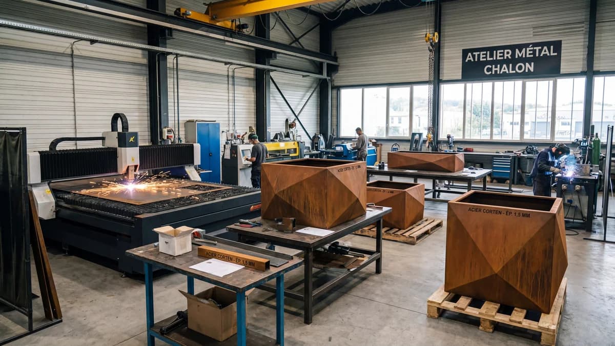 Jardinière acier corten sur mesure : Guide fabricant 2026