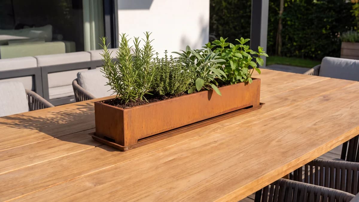 Jardinière de table : dimensions, plantes et matériaux