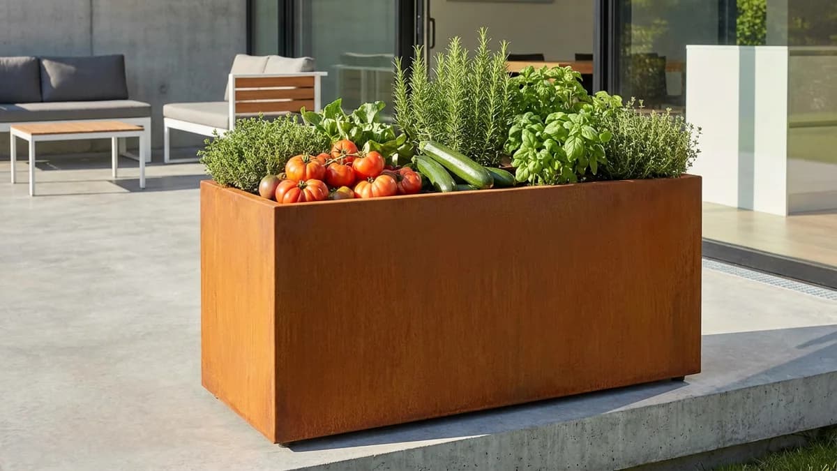 Jardinière rectangulaire métal : guide prix et dimensions