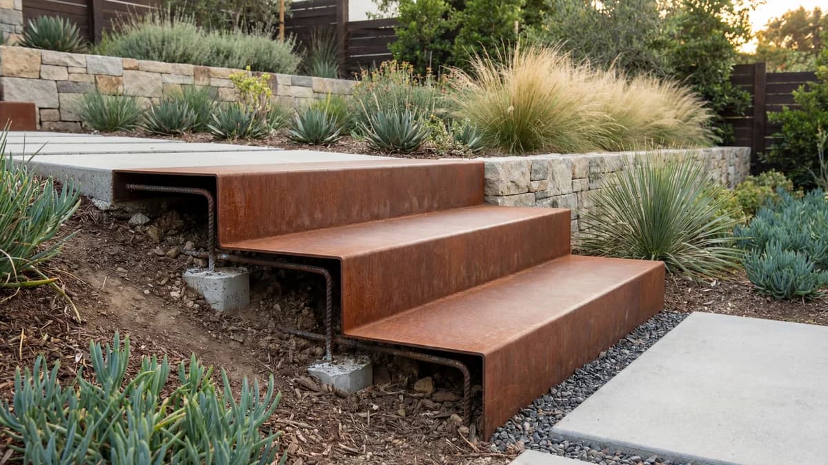 Marche Escalier Corten : Dimensions et Prix Fabricant 2026