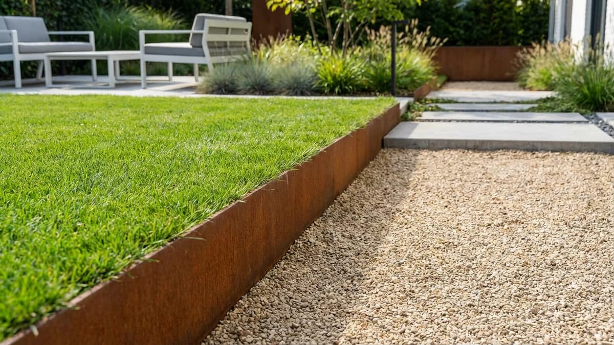 Séparation Pelouse Gravier Métal : Guide Complet 2026