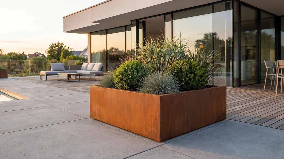 Bacs acier corten : guide fabricant 2026 pour jardin design | Guides ...